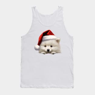 Christmas Peeking Puppy Tank Top